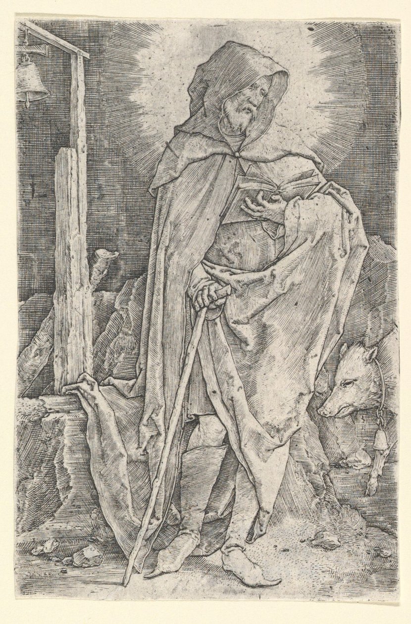 St. Anthony, ca. 1521. af Lucas van Leyden