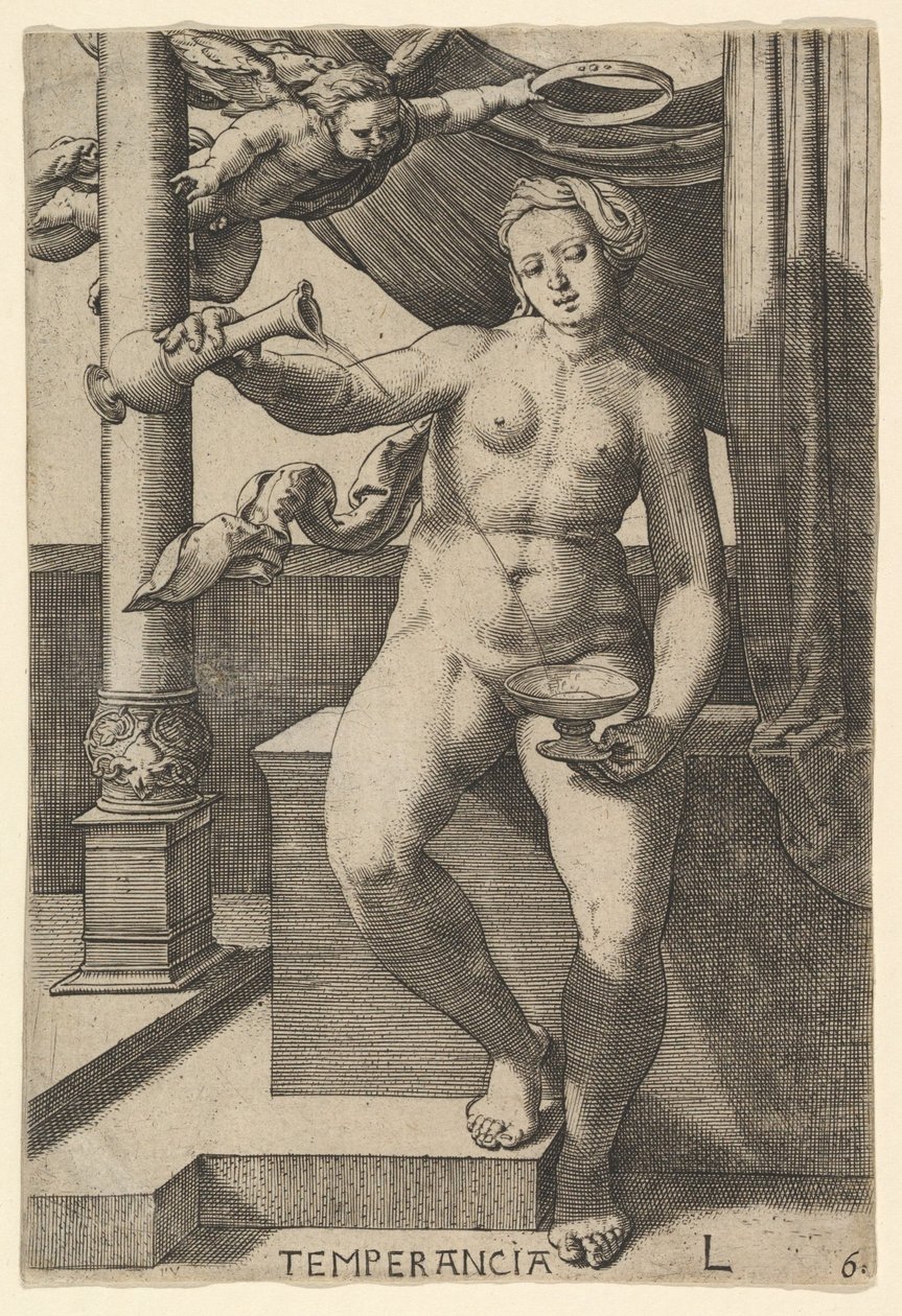 Temperance Temperancia, 1530. af Lucas van Leyden
