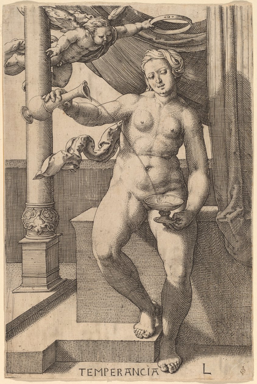 Temperancia (temperance) af Lucas van Leyden