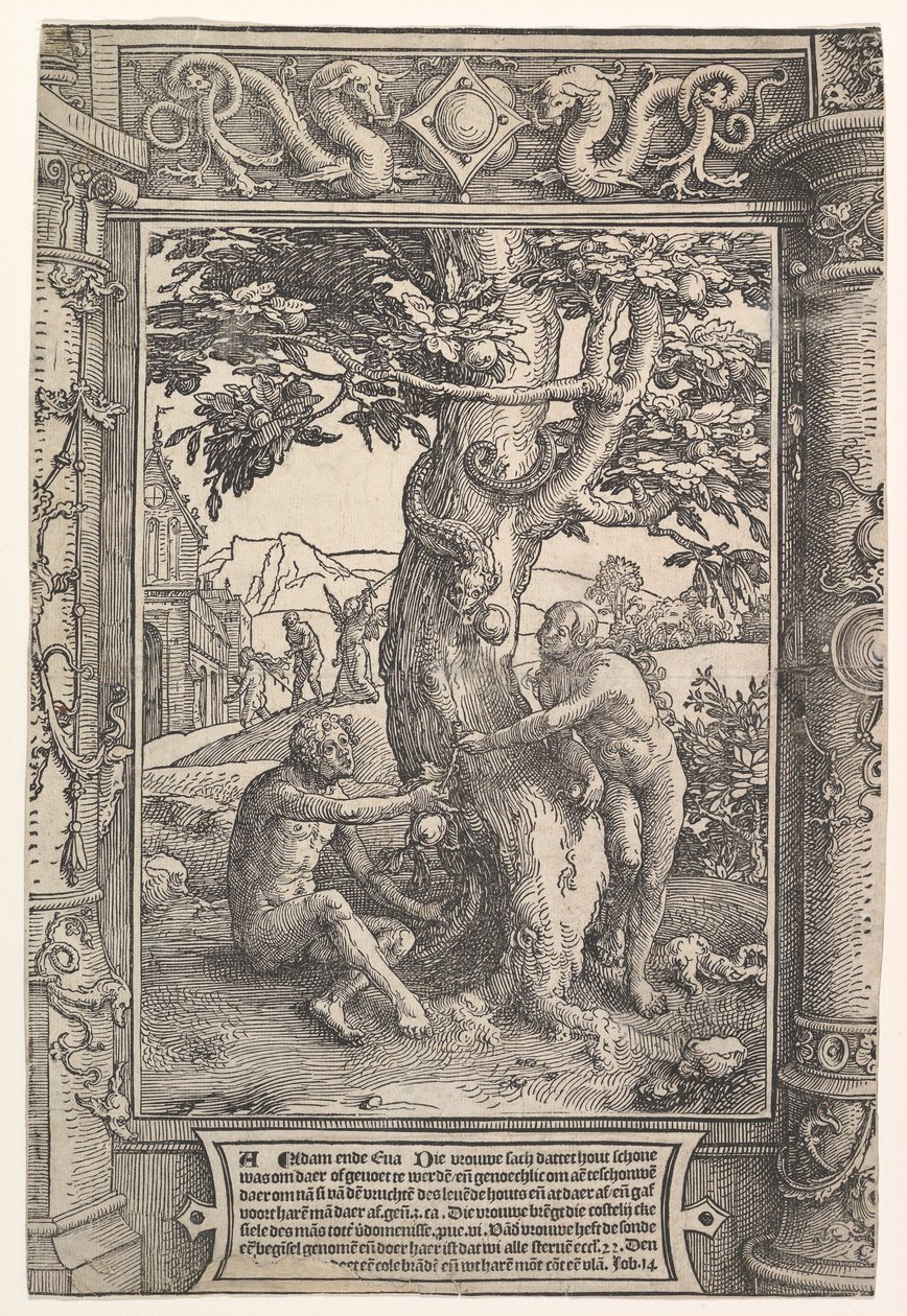 Menneskets fald, ca. 1517. af Lucas van Leyden