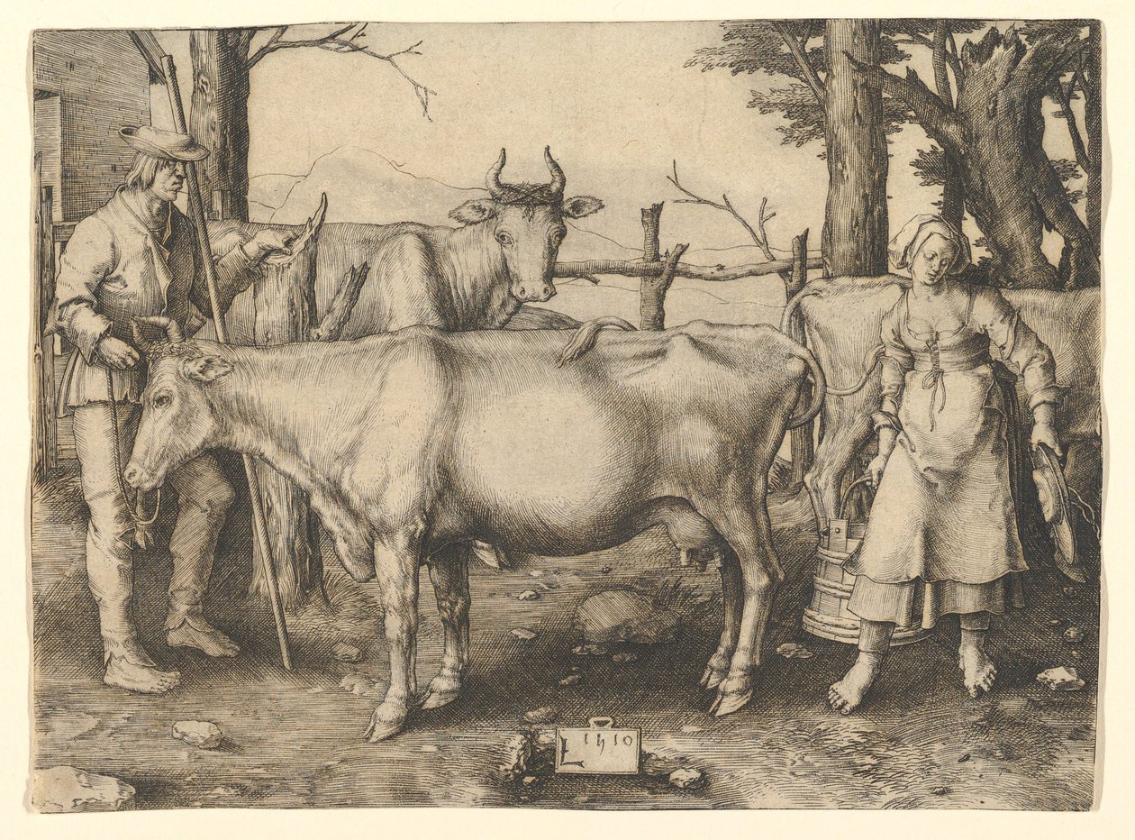 Mælkepigen, 1510. af Lucas van Leyden