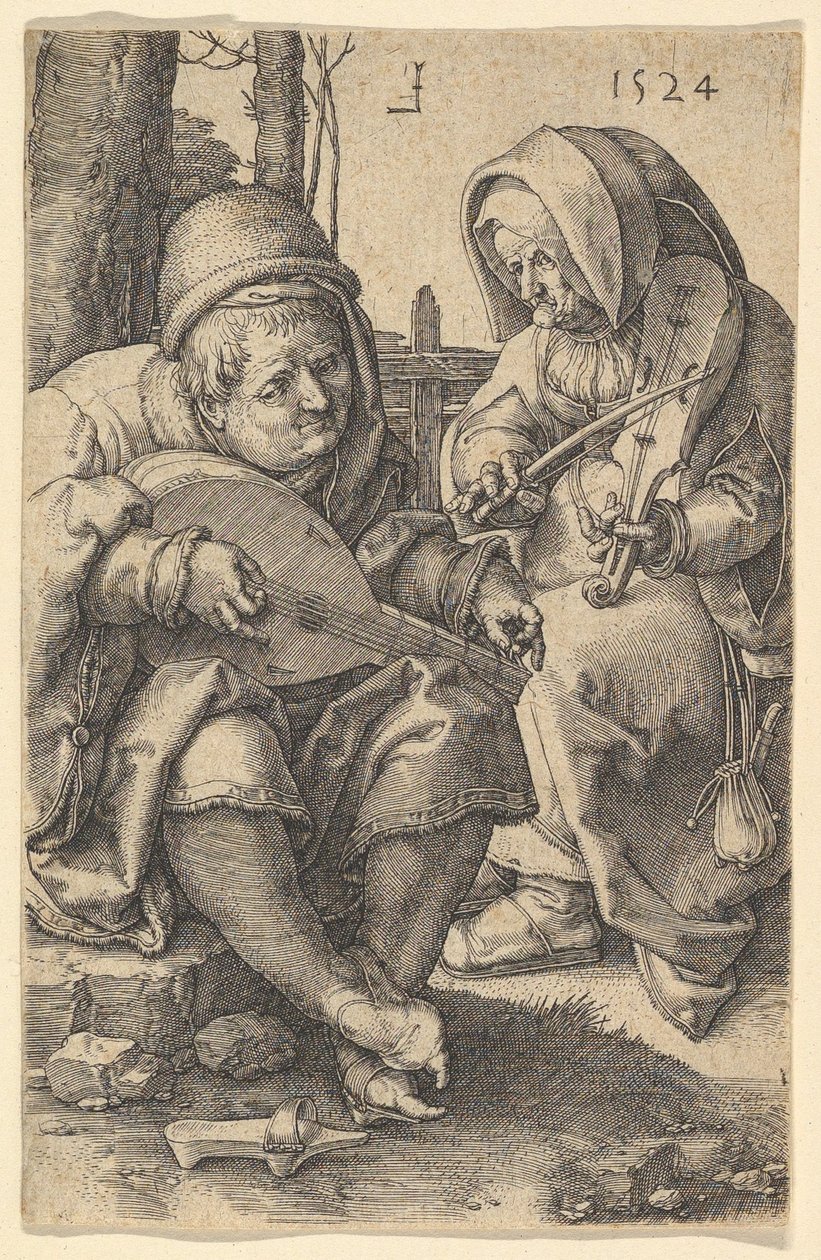 Musikerne, 1524. af Lucas van Leyden
