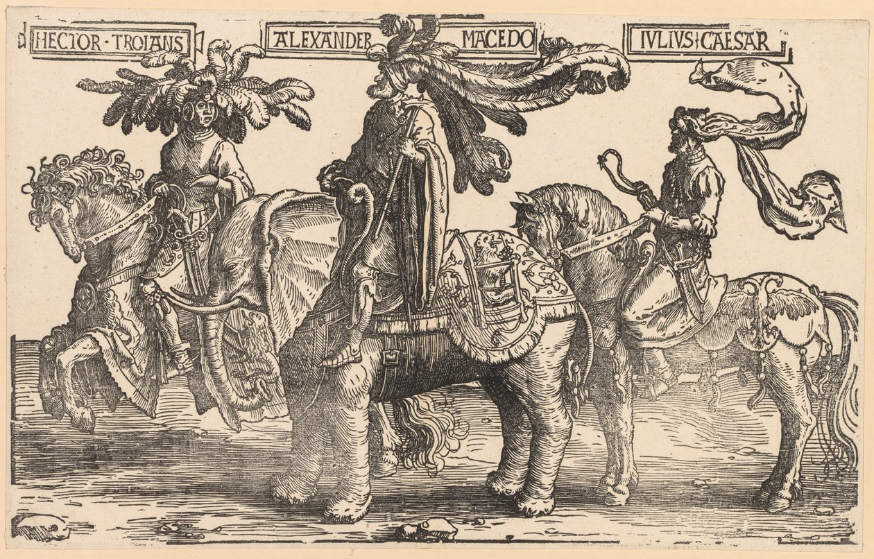 De ni helte: Hector af Troja, Alexander af Makedonien, Julius Cæsar af Lucas van Leyden