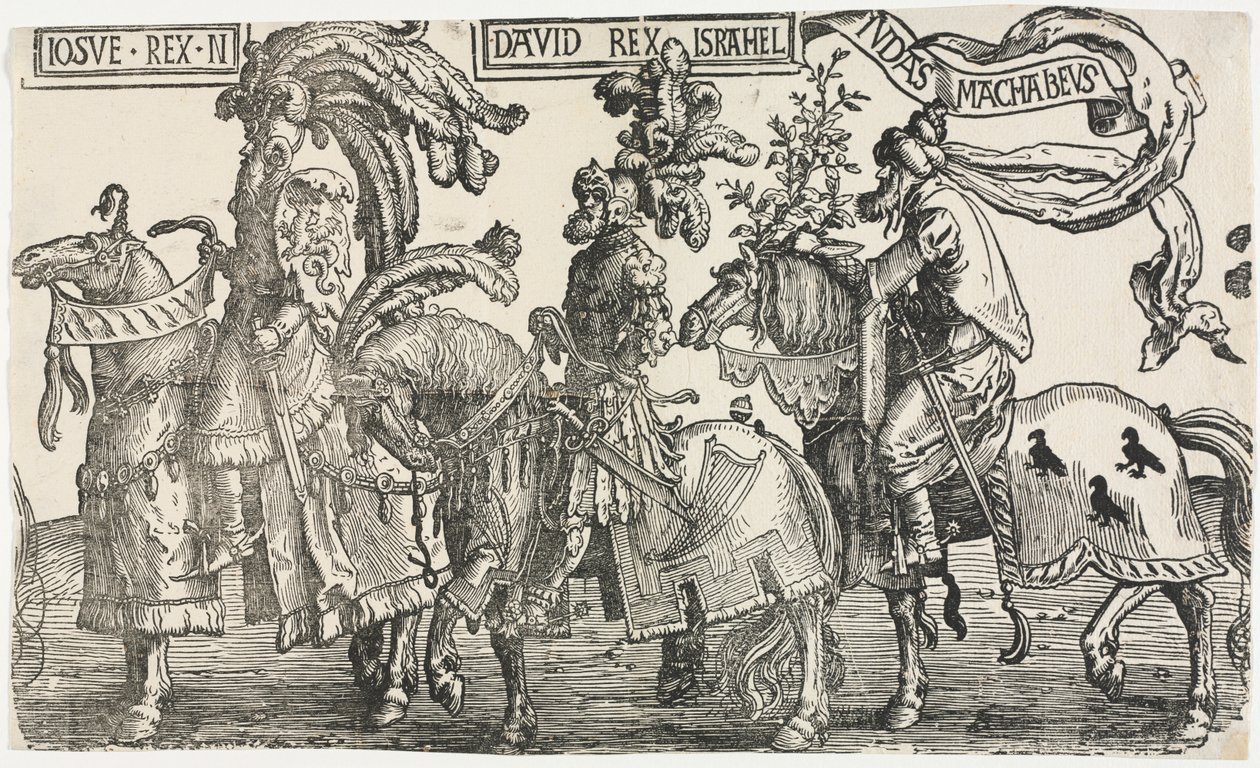 De ni helte: Joshua, David, Judas Makkabæerne af Lucas van Leyden