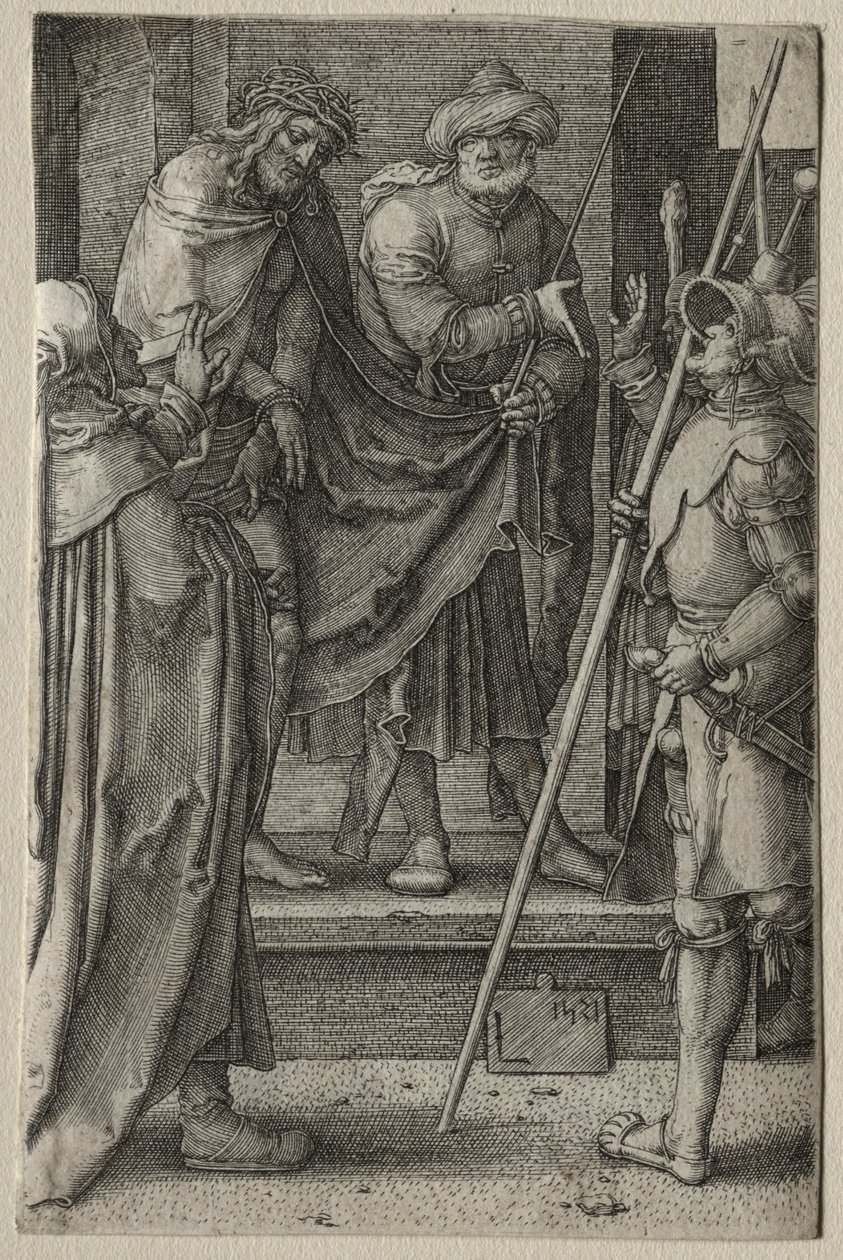 Lidenskaben: Kristus præsenteret for folket, 1521. af Lucas van Leyden