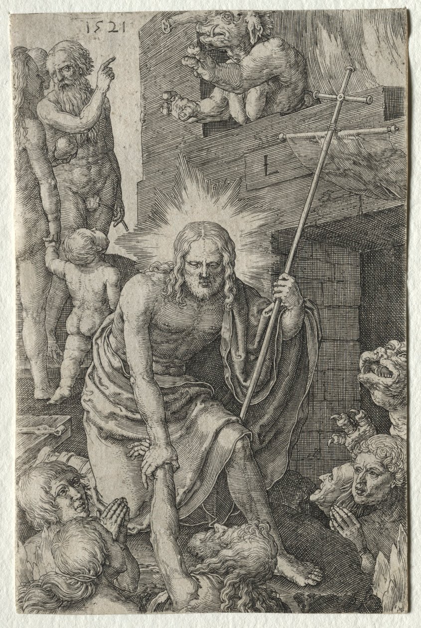 The Passion: Descent into Limbo, 1521. af Lucas van Leyden