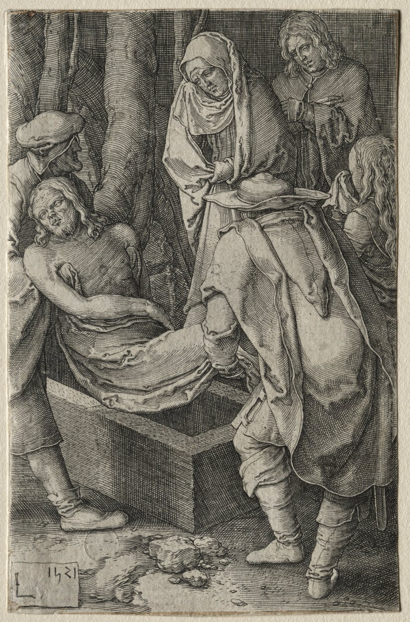 The Passion: The Burial of Christ, 1521. af Lucas van Leyden