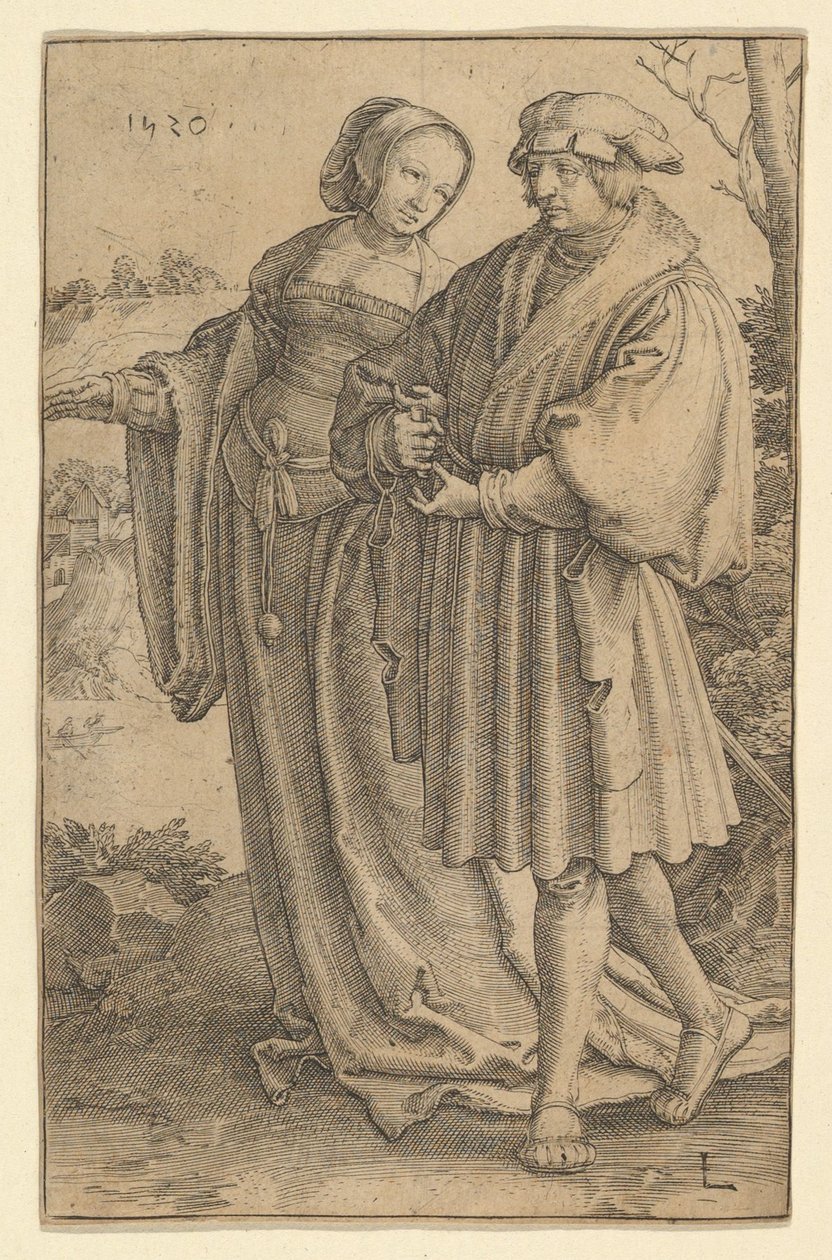 Promenaden, 1520. af Lucas van Leyden