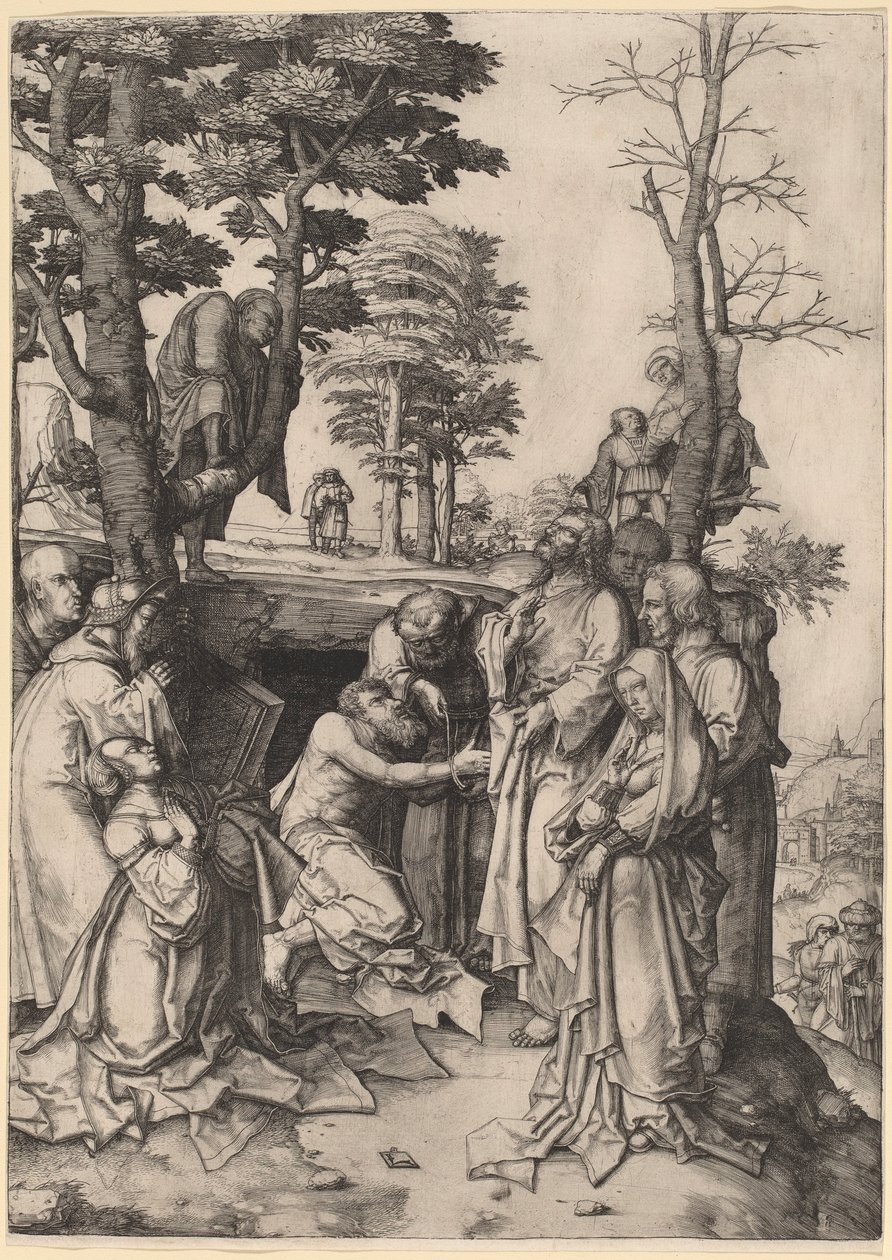 Opvækkelsen af Lazarus af Lucas van Leyden