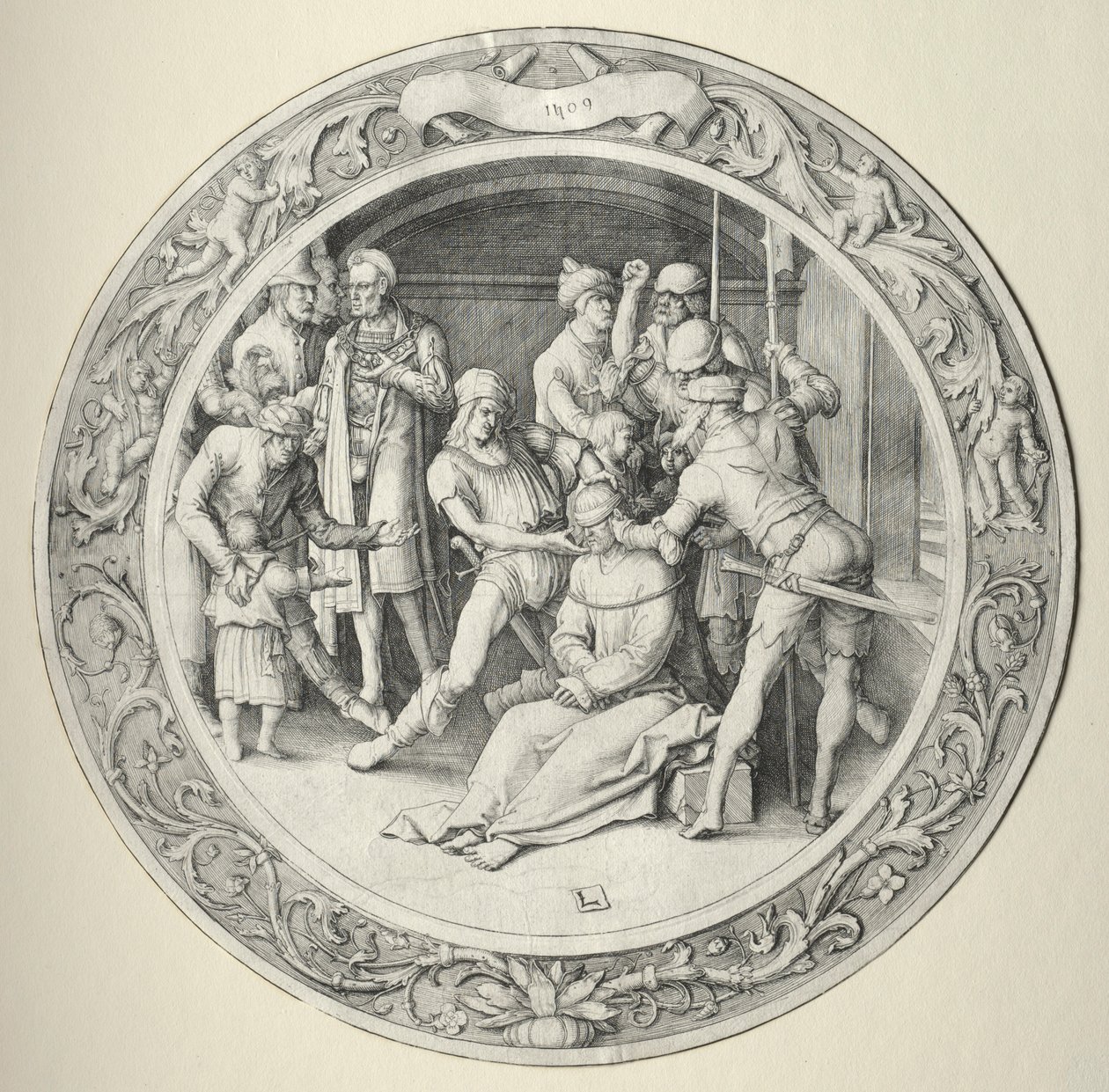 The Round Passion: Ecce Homo, 1509. af Lucas van Leyden
