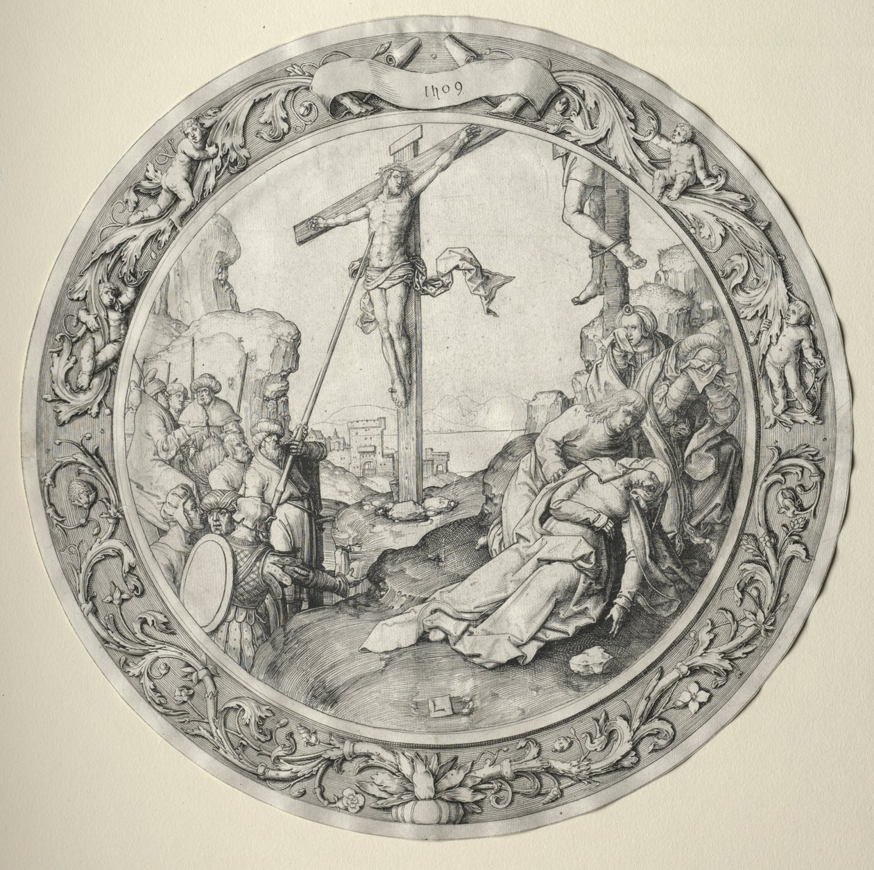 The Round Passion: The Crucifixion, 1509. af Lucas van Leyden