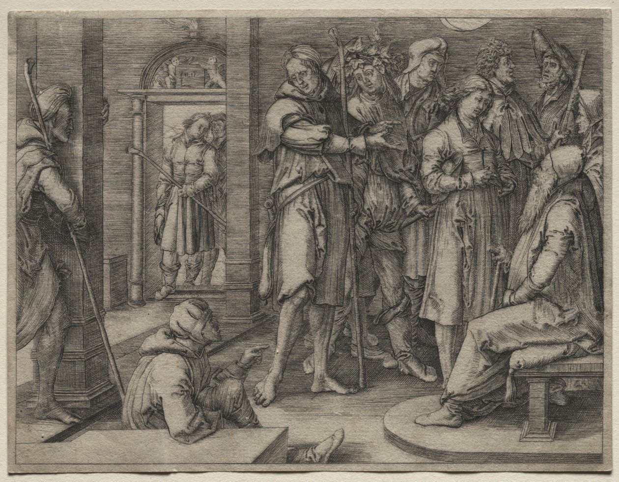 Historien om Josef: Josef tolker sin drøm til Jakob af Lucas van Leyden