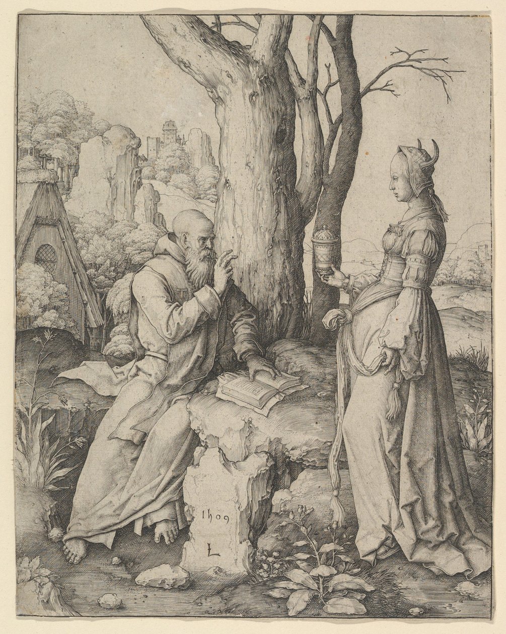 The Temptation of St. Anthony, 1509. af Lucas van Leyden