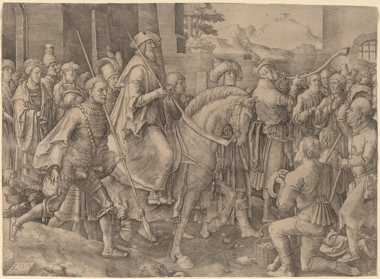 Mordokajs triumf af Lucas van Leyden