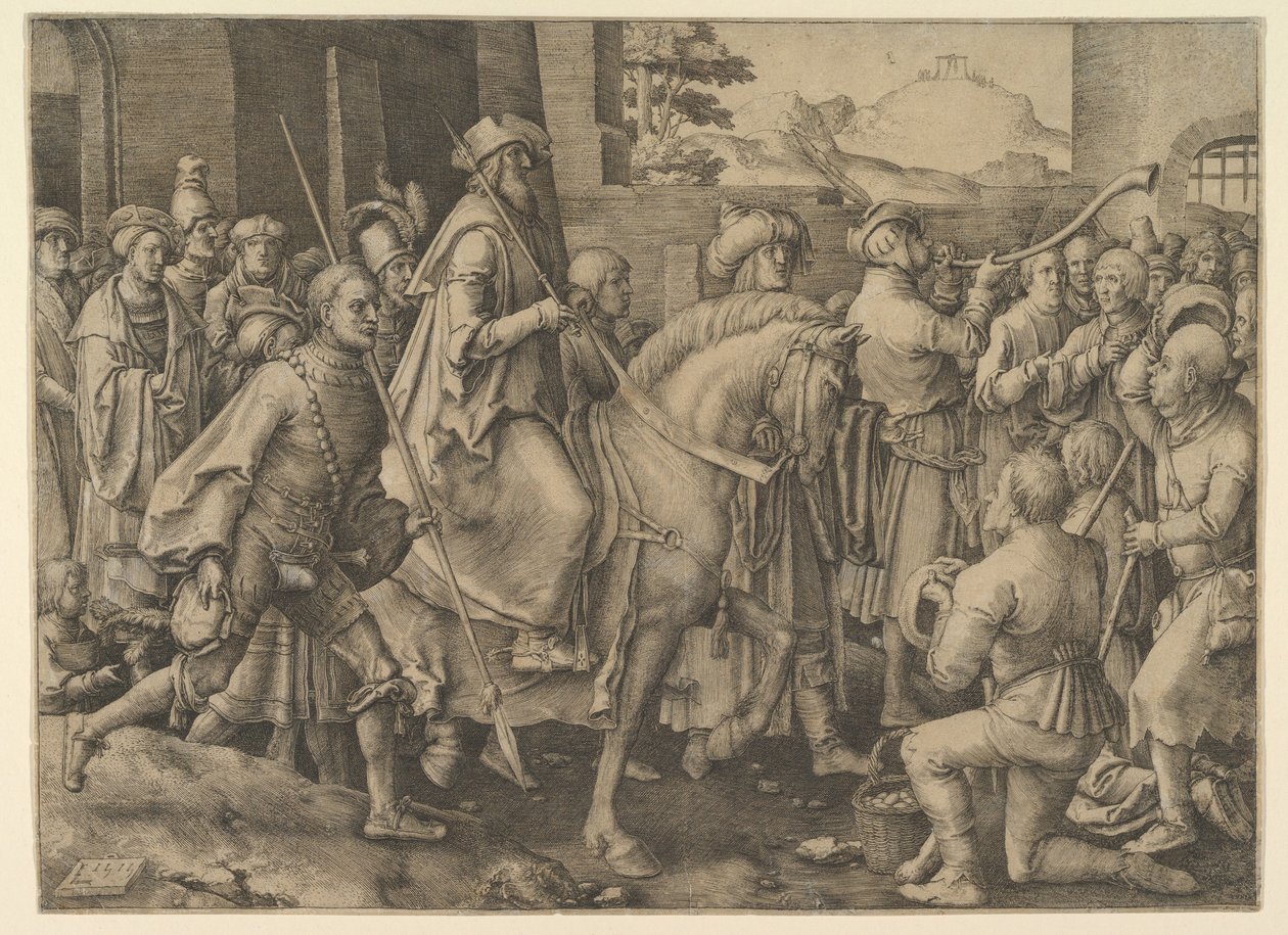 Mordokajs triumf, 1515. af Lucas van Leyden