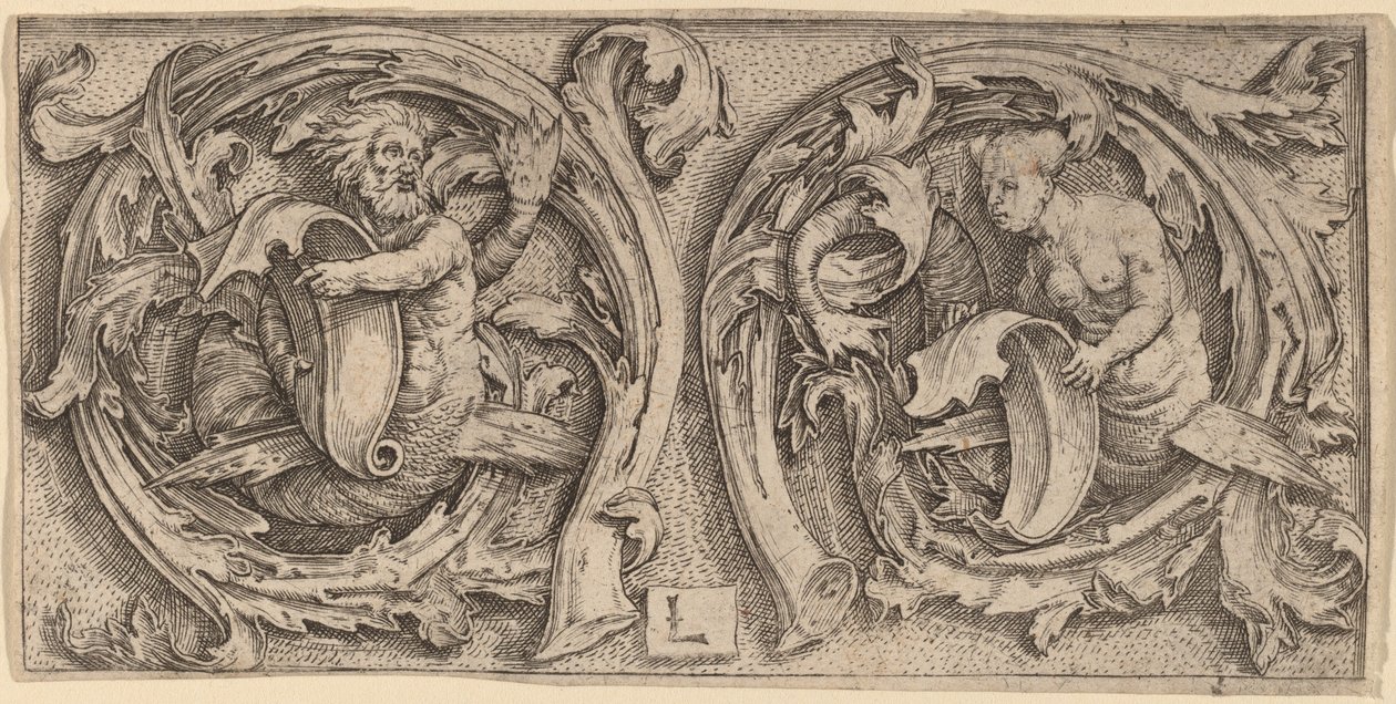 Triton og Siren i Tendrils af Lucas van Leyden