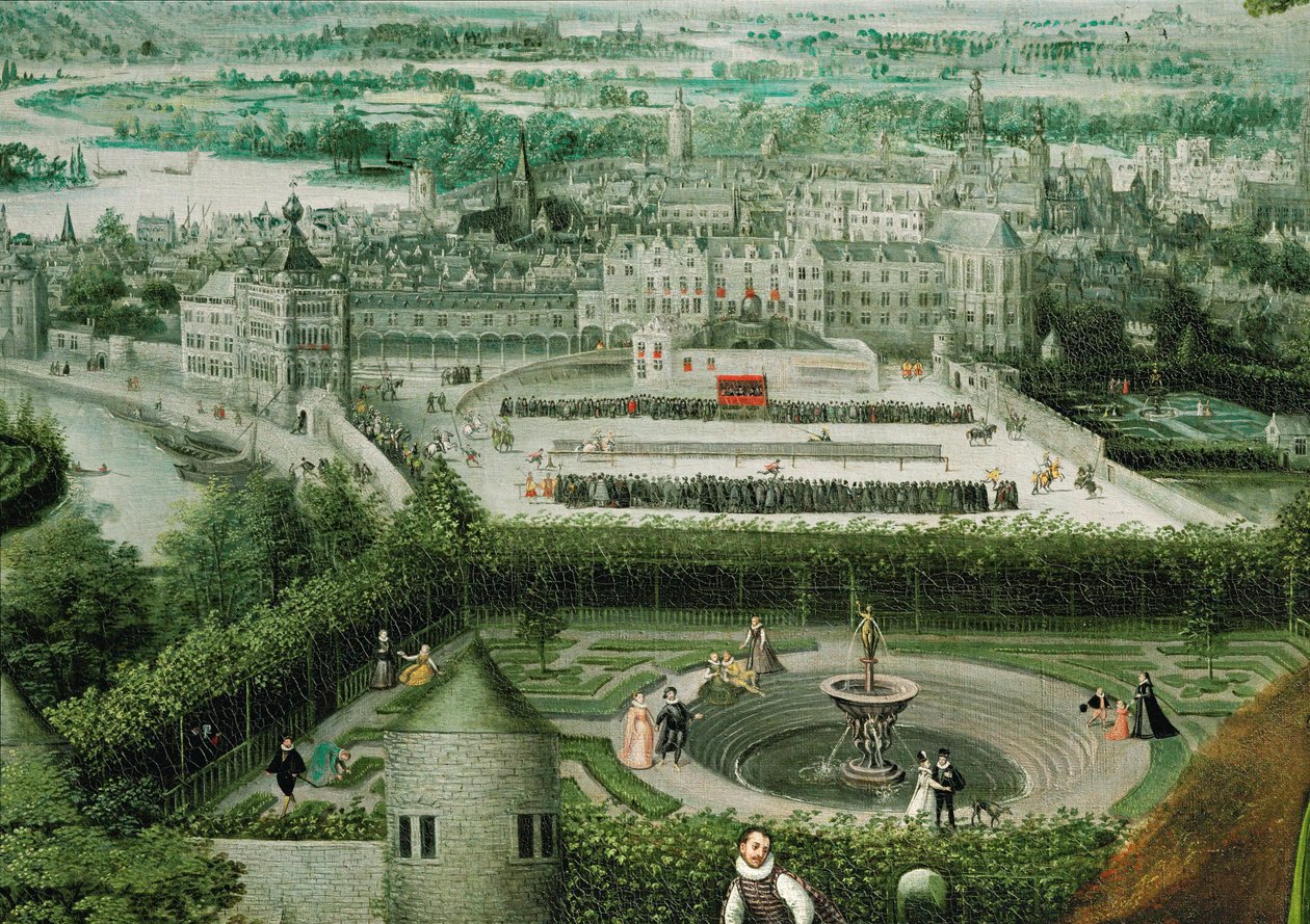 Forår. Baggrund af Lucas van Valckenborch