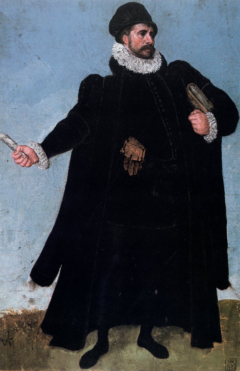 Studie af et kostume, 1500-tallet. af Lucas van Valckenborch