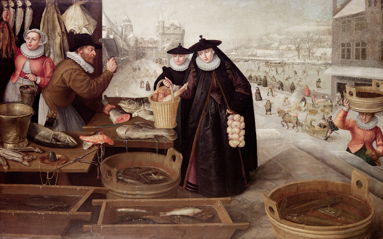 Vinter, 1595 af Lucas van Valckenborch