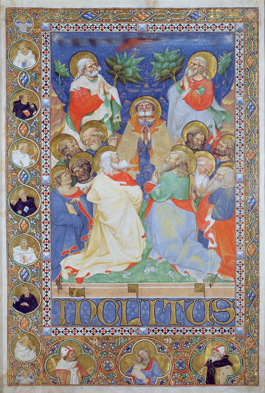 Apostlenes mission, Lombardiets skole vellum af Luchino Belbello