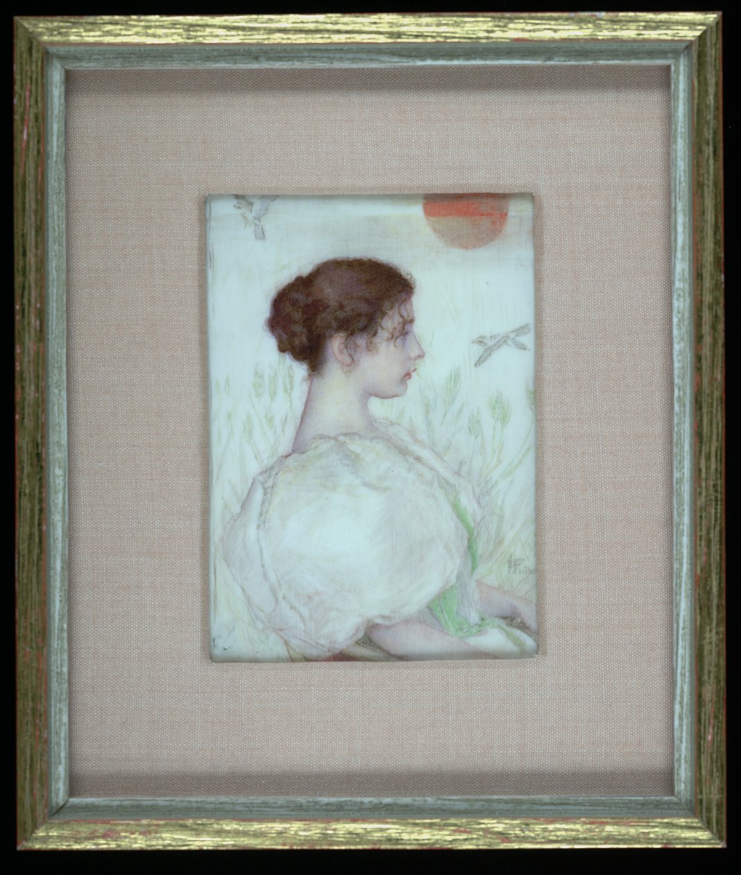 Hoved af en ung pige, ca. 1900. af Lucia Fairchild Fuller