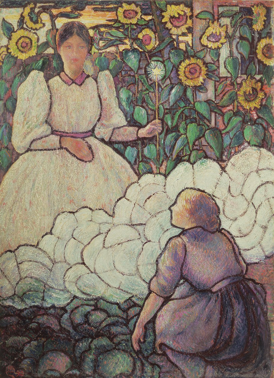 Askepot og hendes fe-gudmor, 1892 af Lucien Pissarro