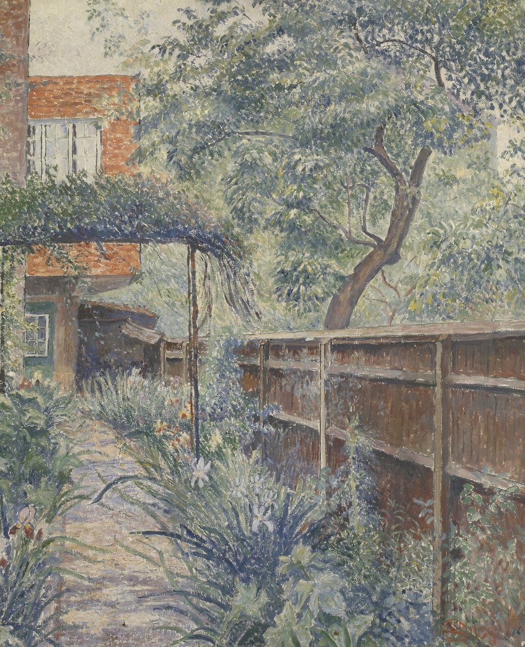My Studio Garden, 1938 af Lucien Pissarro