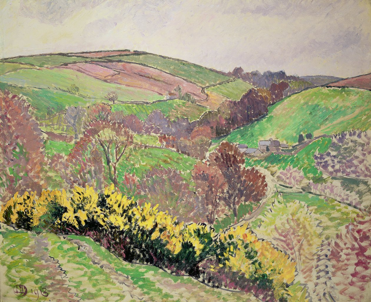 The Valley, Blackpool, 1913 af Lucien Pissarro