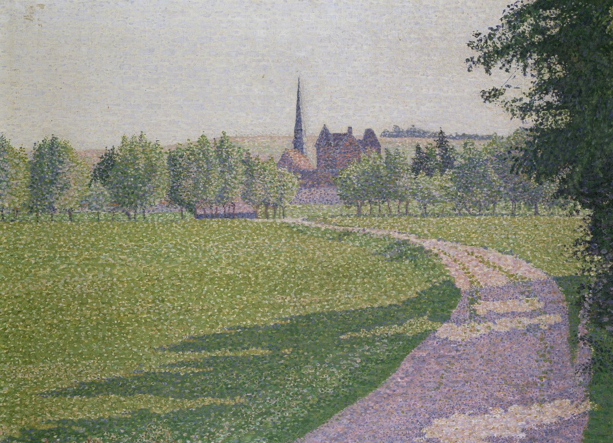Éragny kirke, 1886 af Lucien Pissarro