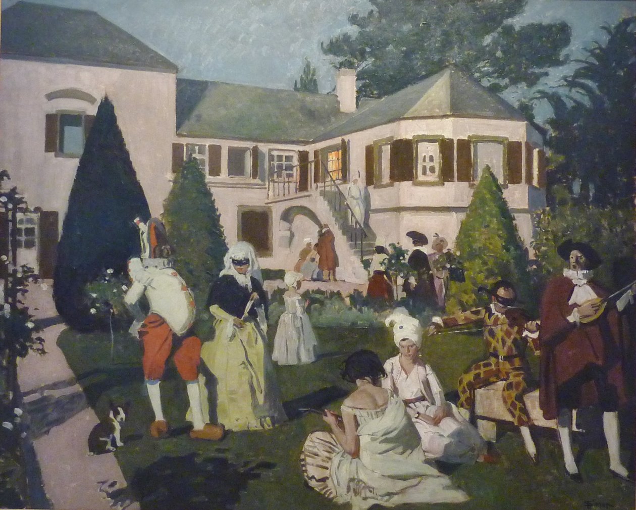 Aftenskostume ved semaforen af Lucien Simon
