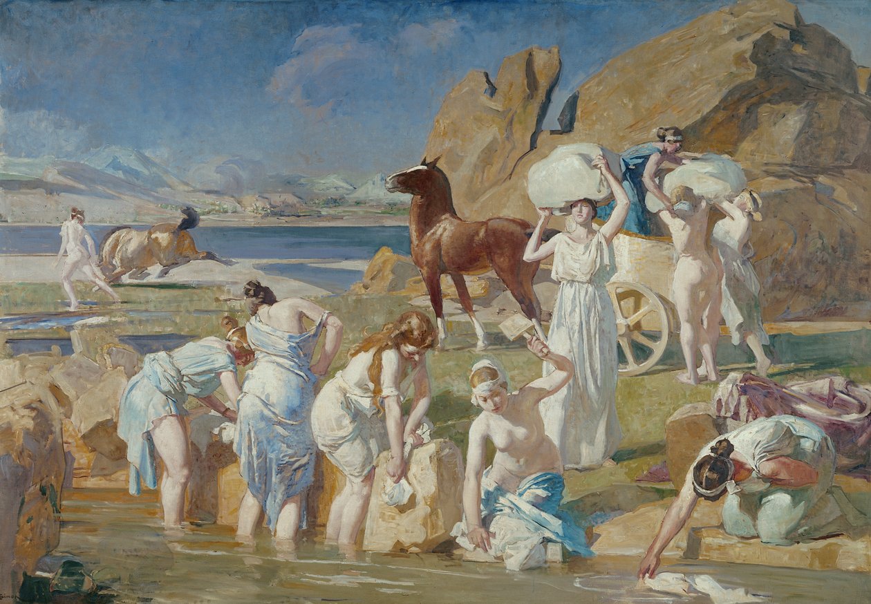 Nausicaa ved springvandet af Lucien Simon
