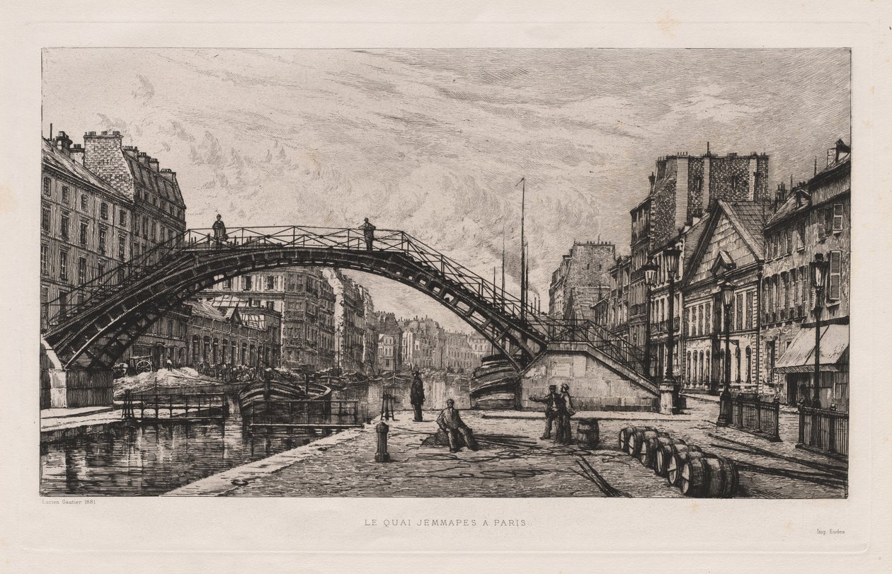Quai Jemmapes i Paris af Lucien Gautier