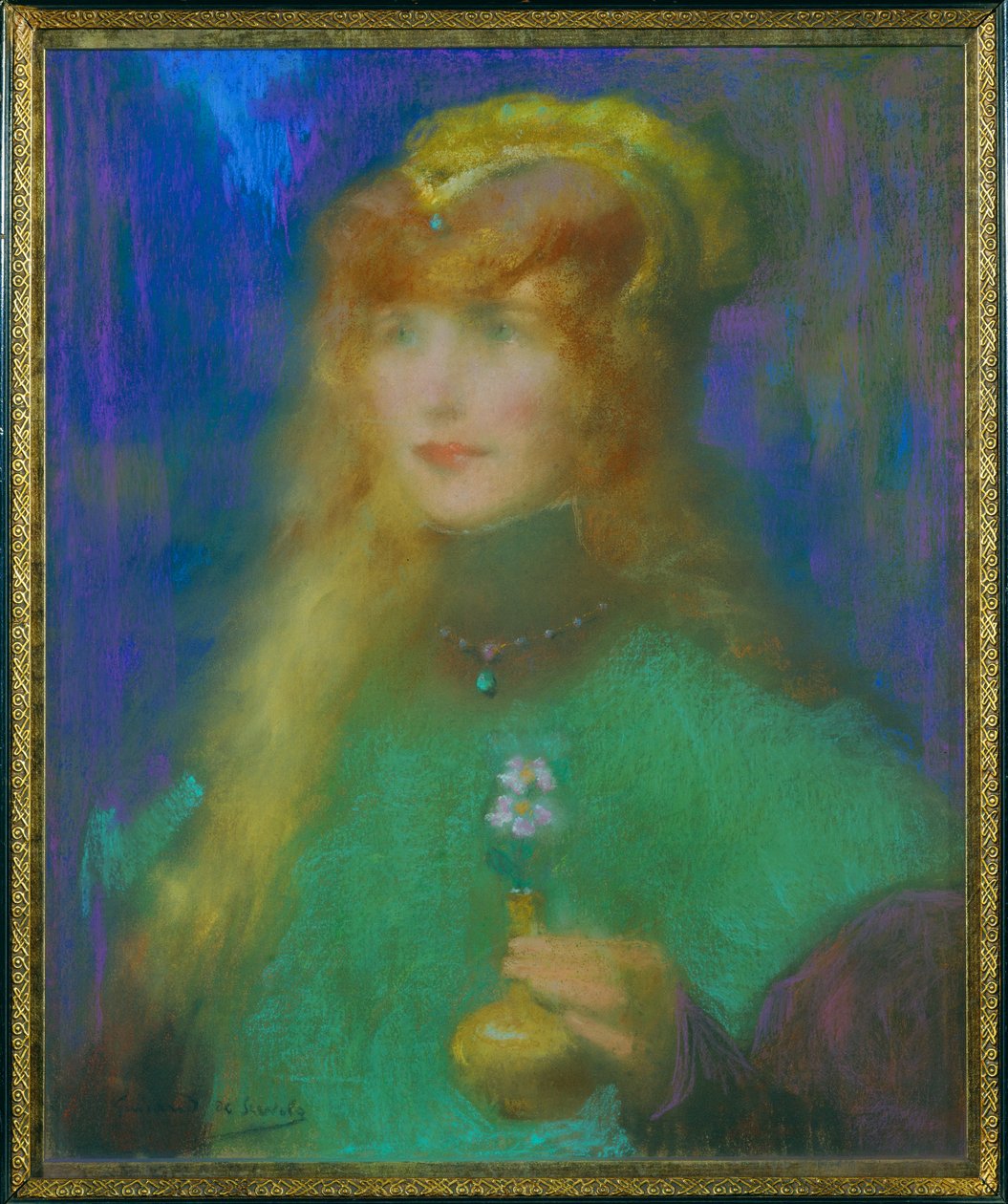 Prinsesse med orkideer af Lucien Guirand de Scevola