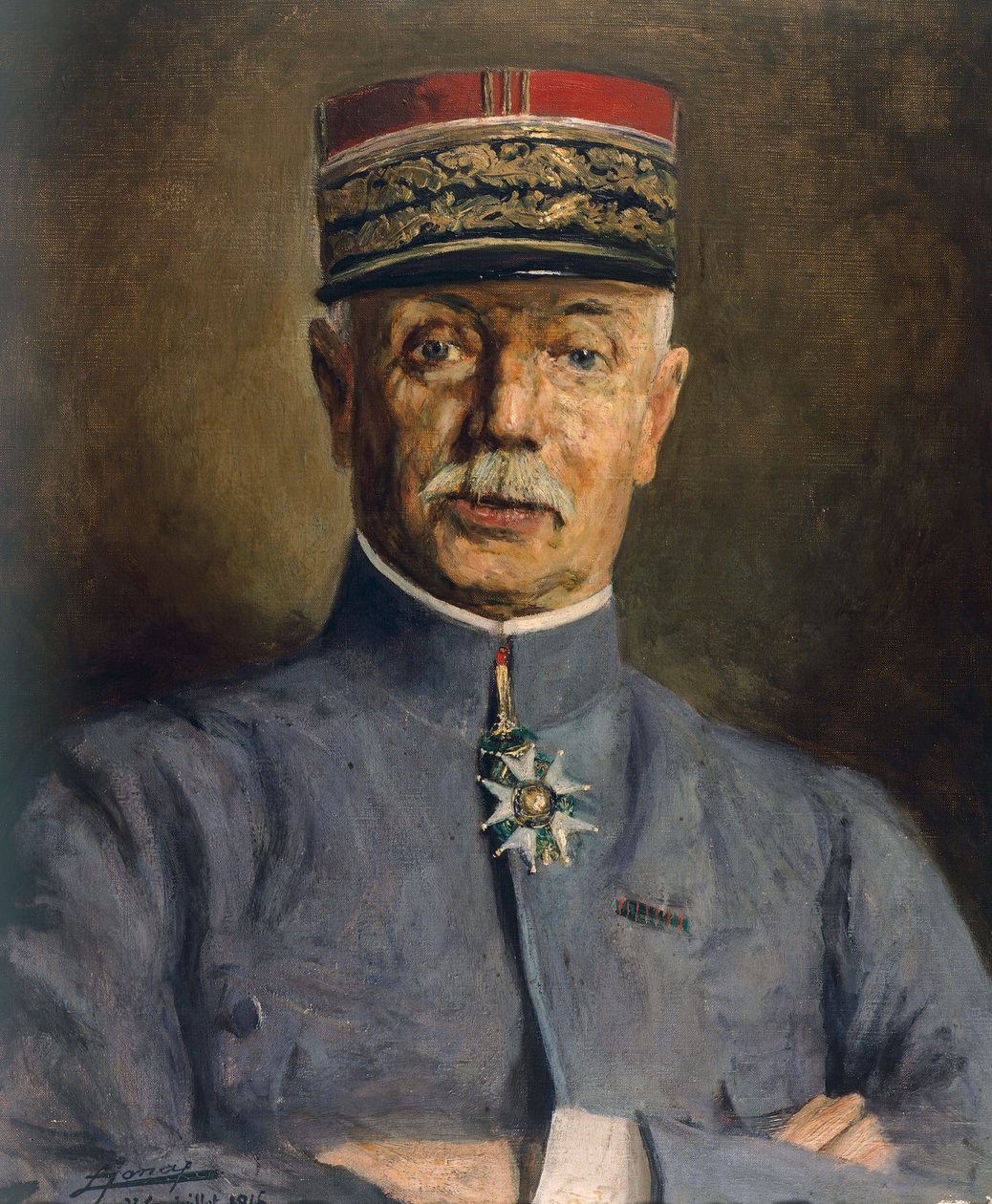 Portræt af general Fayolle, chef for den sekstende armé, af Lucien Jonas (1880-1947), Første Verdenskrig, Frankrig, 20. århundrede af Lucien Hector Jonas