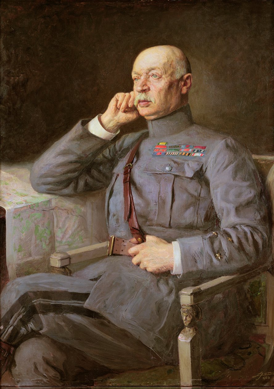 Portræt af den franske marskal Fayolle Emile af Lucien Hector Jonas