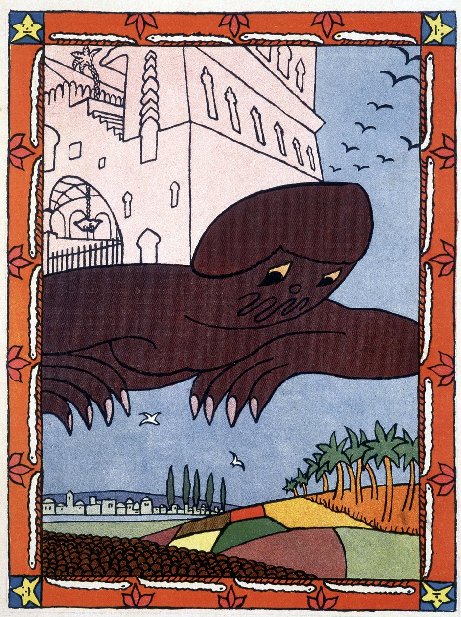 Et geni - i "" De tusinde og en nat"" ill. af Lucien Laforge (1889-1952) af Lucien Laforge