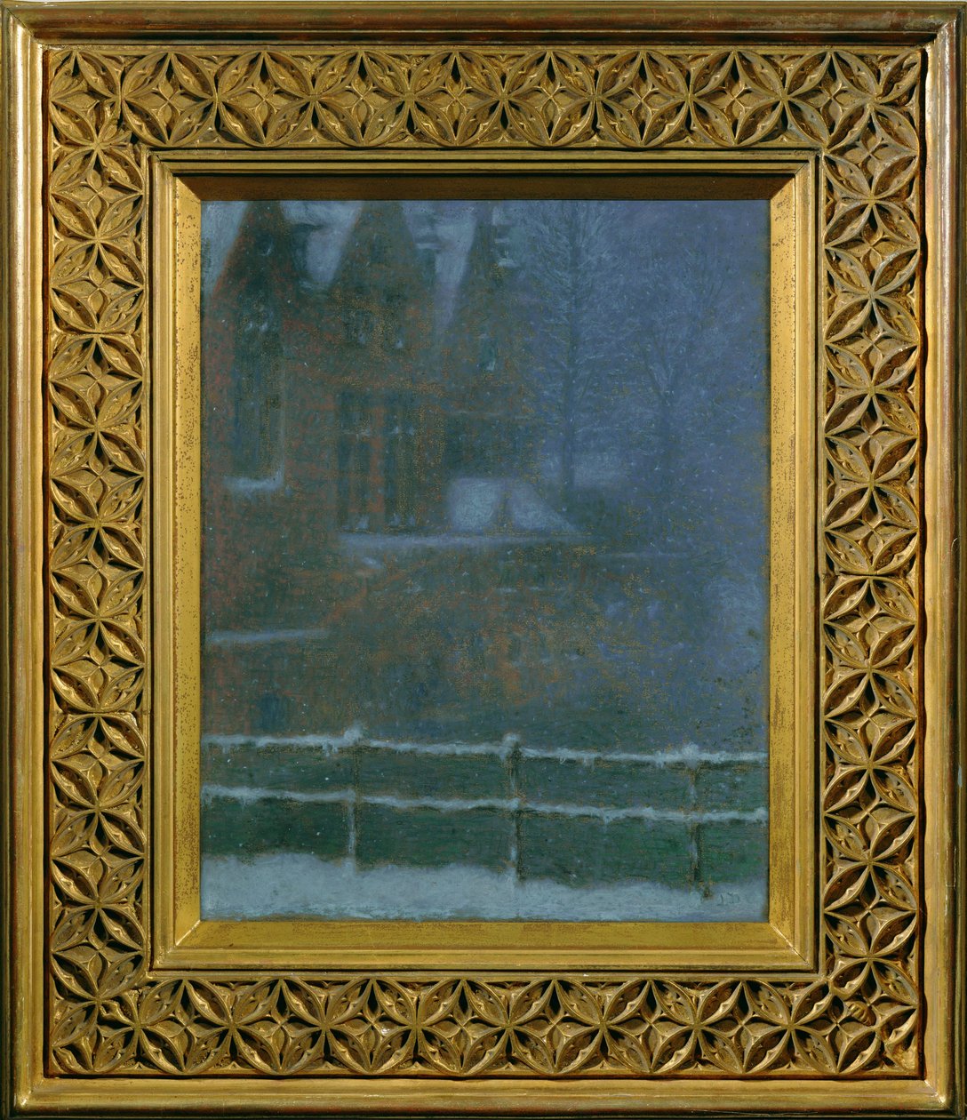 Brügge i sneen af Lucien Levy-Dhurmer