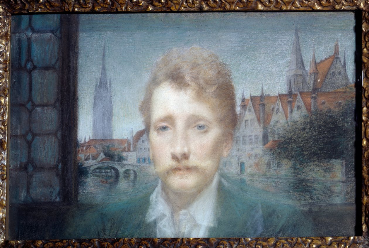 Portræt af Georges Rodenbach, belgisk digter (1855-1898) 1895 (pastel) af Lucien Levy-Dhurmer