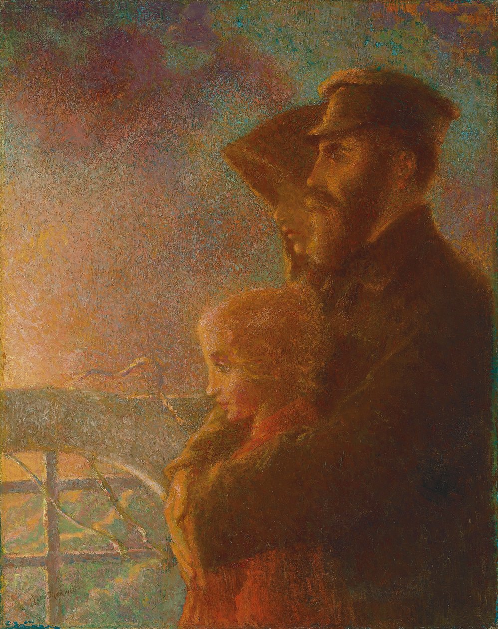 De russiske emigranter, ca. 1900 (olie på lærred) af Lucien Levy Dhurmer