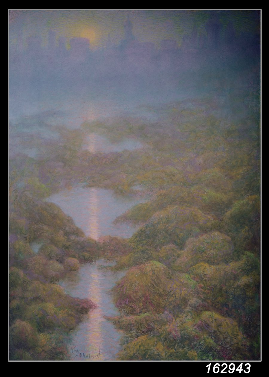 My Mother, Evening with a View of Ys (pastel på papir) af Lucien Levy Dhurmer
