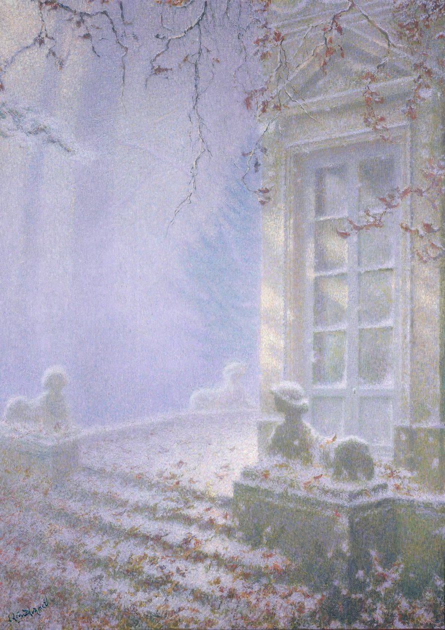 Vinter, Petit Trianon (pastel på papir) af Lucien Levy-Dhurmer