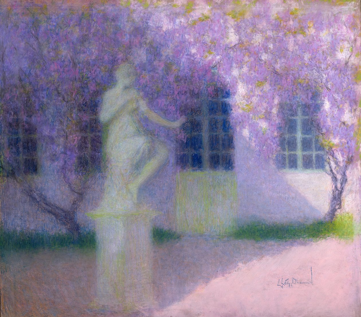Wisteria, ca. 1922 (pastel på papir) af Lucien Levy Dhurmer