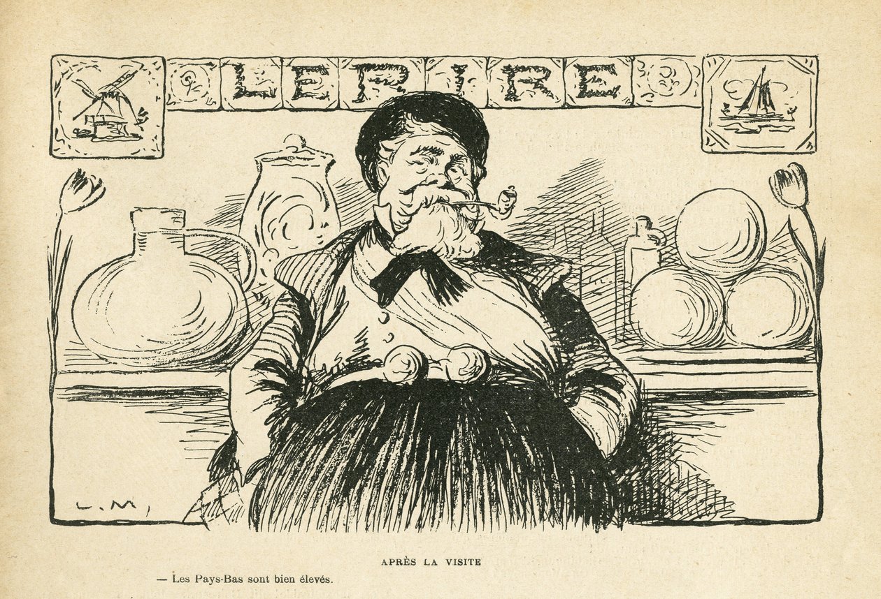 Illustration i Le Rire, 08/06/12 - Efter præsidentens besøg - Fallieres Armand (1841-1931) (gravering) af Lucien Metivet