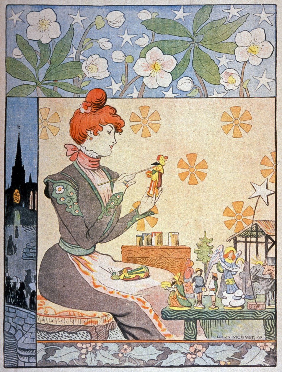 Maleri af santons i Provence. 1898 (Illustration) af Lucien Metivet