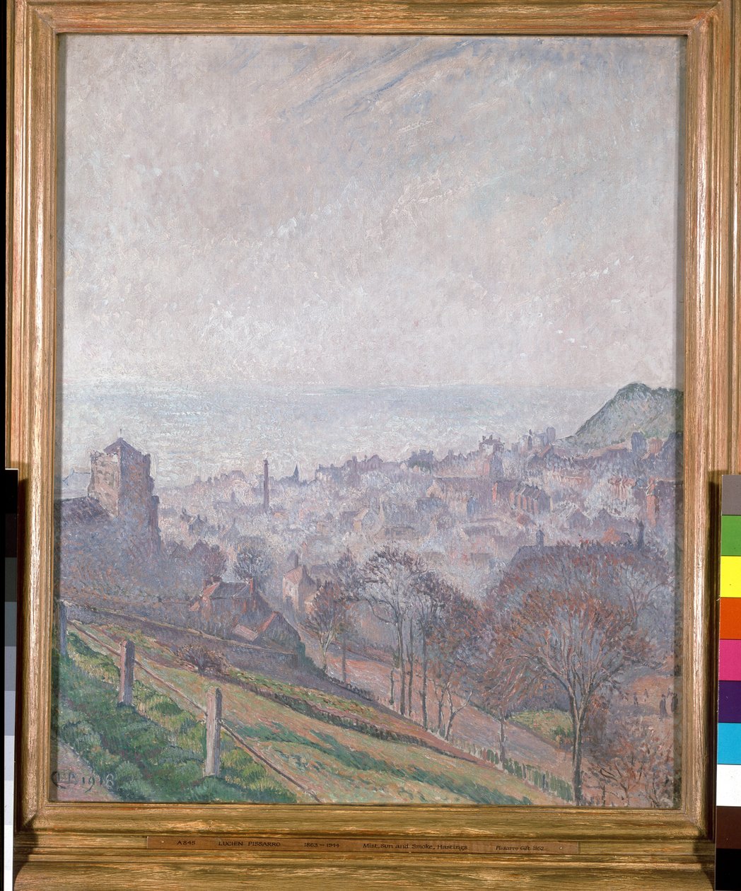 Hastings: Tåge, sol og røg af Lucien Pissarro