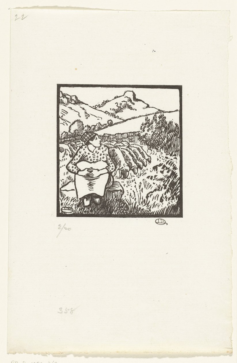 Hyrde Bergère C.O. af Mont Tour af Lucien Pissarro