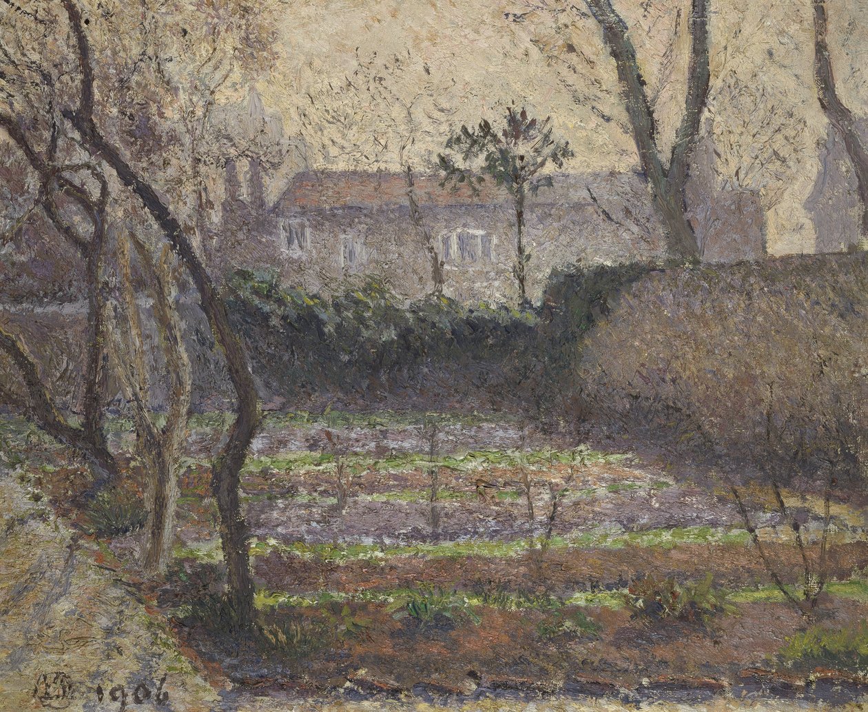 Hoar Frost, Chiswick, 1906 af Lucien Pissarro