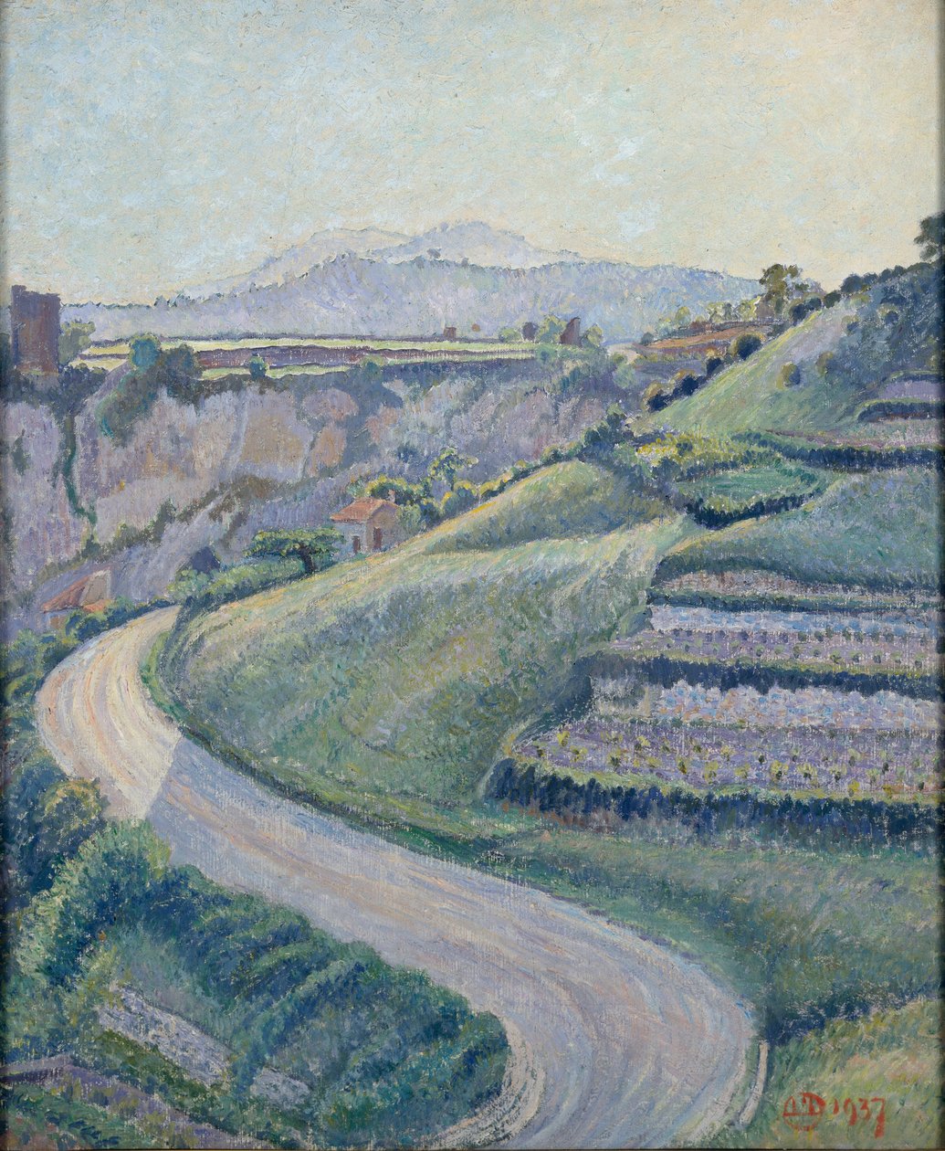The New Road, Cotignac, 1937 af Lucien Pissarro