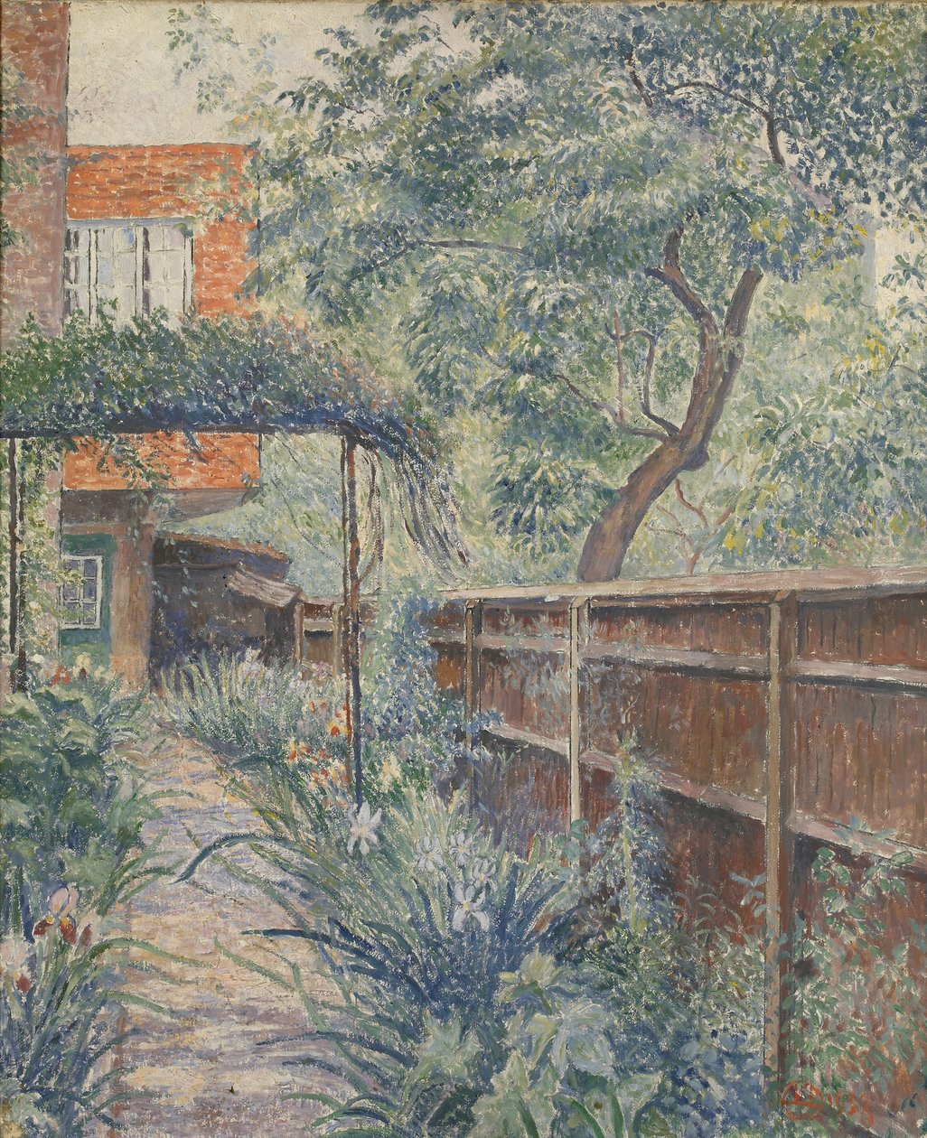 My Studio Garden, 1938 af Lucien Pissarro