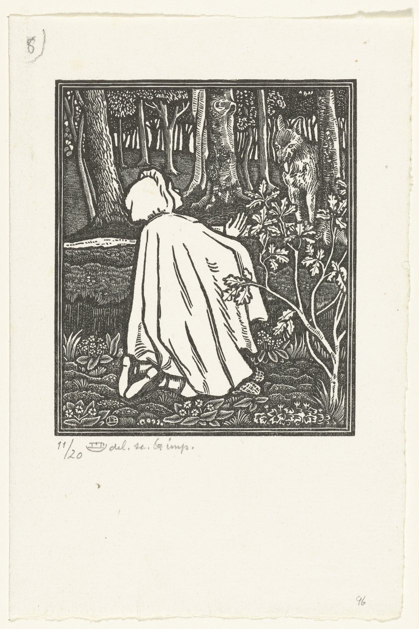 Roodkapje Lille Rødhætte af Lucien Pissarro
